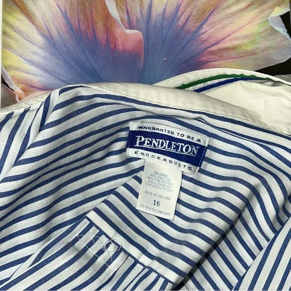 Pendleton stripes short sleeve button down - Picture 15 of 15